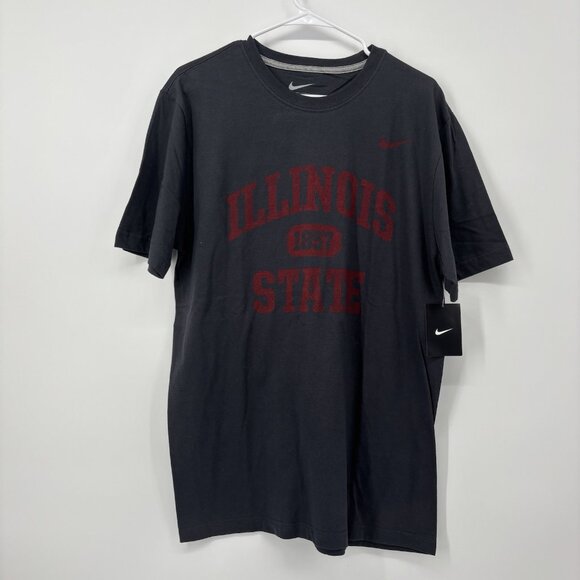 Nike Illinois State T Shirt Mens Size Large Regular Fit Gray Maroon College - Picture 1 of 6